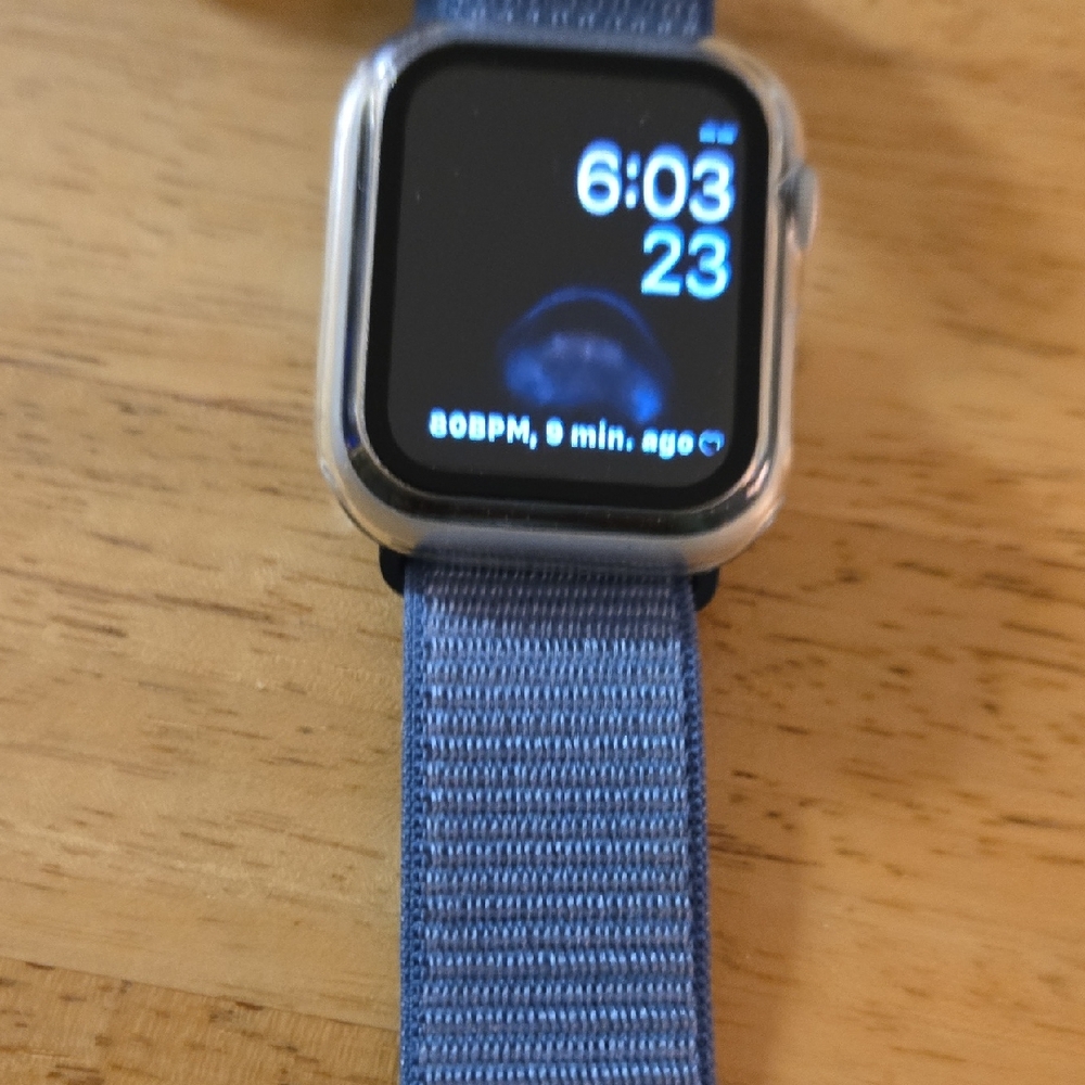 Apple Smartwatch with Blue Band